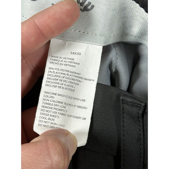 Callaway Performance Golf Pants Men’s Size 34x30 Black Flat Front‎ Stretch - Picture 4 of 12